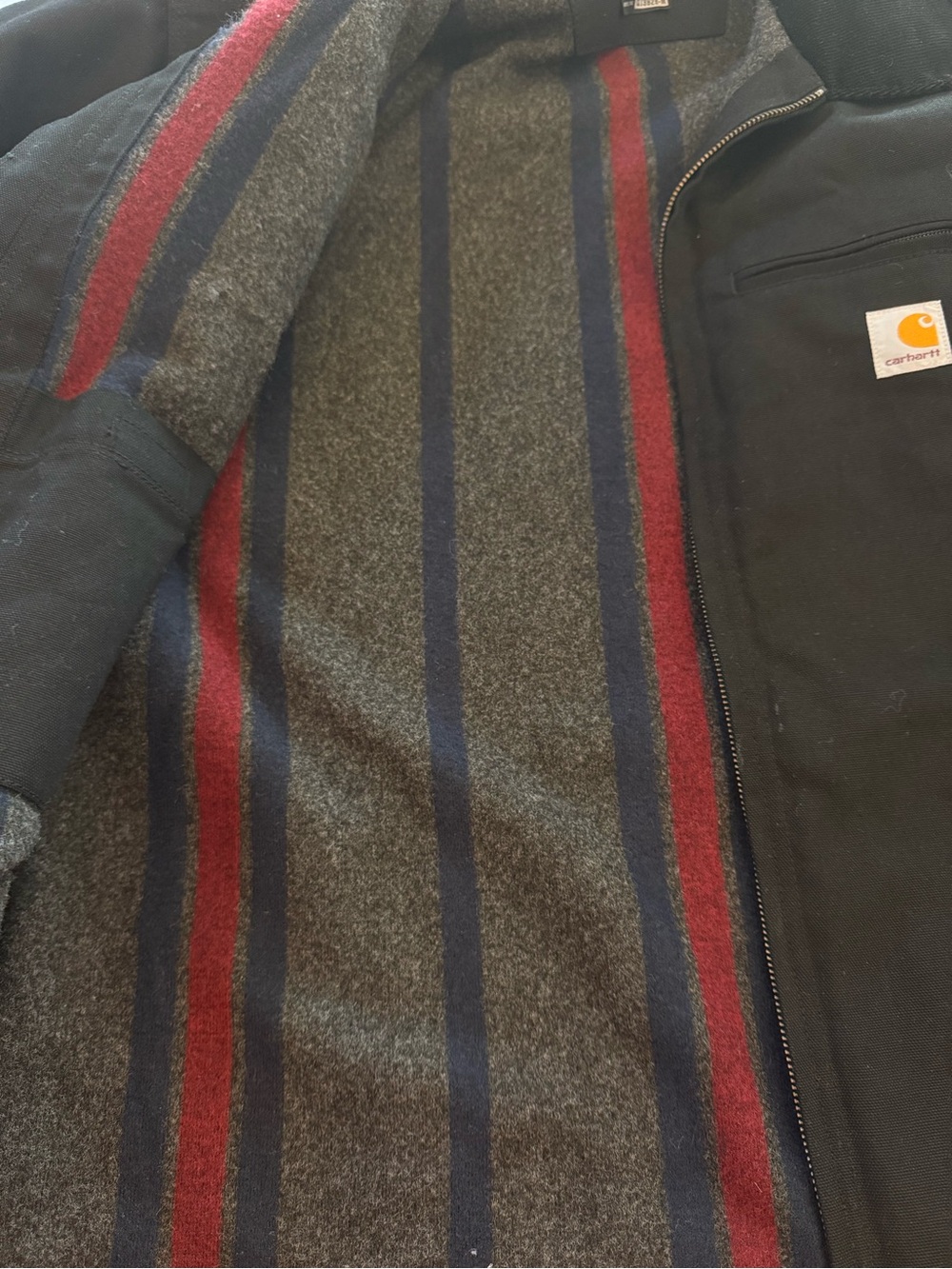 Carhartt Men’s Detroit Blanket Lined Black Work Jacket 3XL - Picture 9 of 9